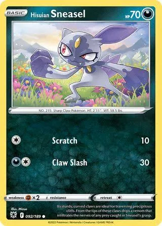 Hisuian Sneasel 092/189- Astral Radiance