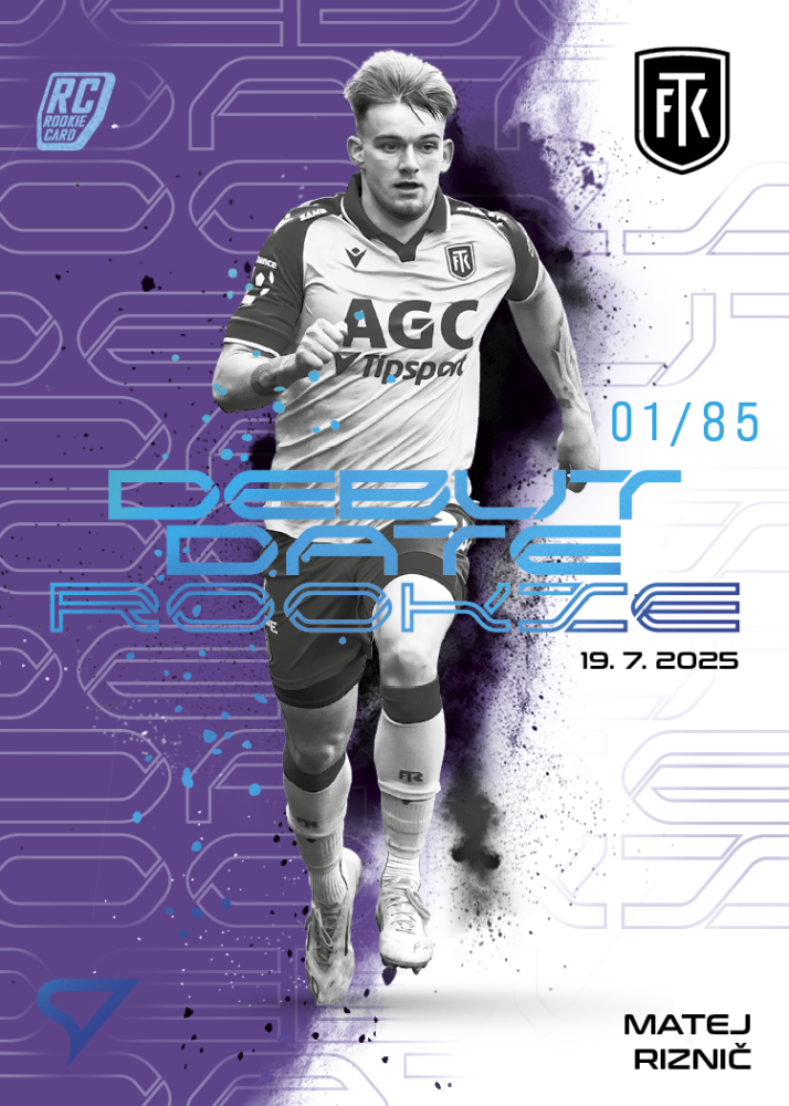 MATEJ RIZNIČ 2024-25 SportZoo Chance Liga Série 2 Debut Date Rookie Amethyst Purpple 46/85