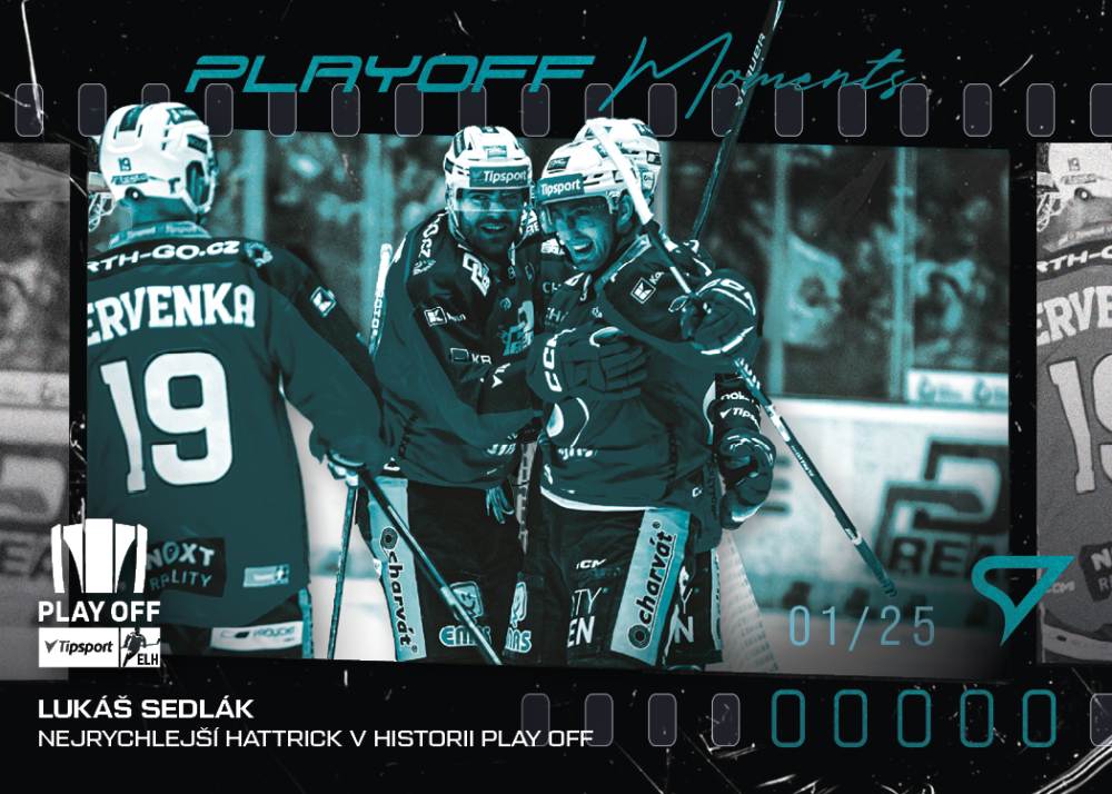 LUKÁŠ SEDLÁK SportZoo ELH 2025/26 Play Off Moments Turquoise Blue 17/25