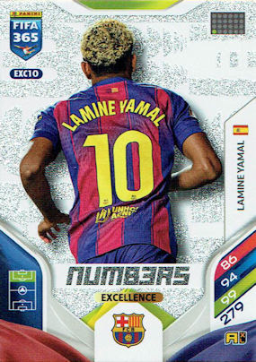 LAMINE YAMAL PANINI FIFA 365 Adrenalyn XL 2026 Numb3rs – 2025-26 – Insert