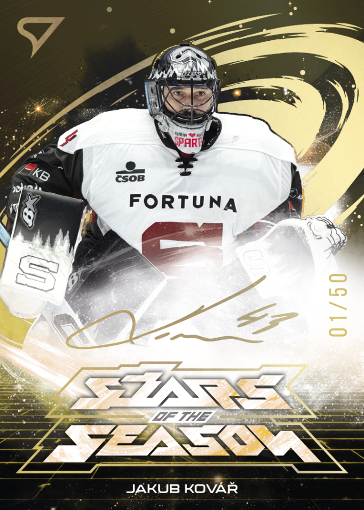 JAKUB KOVÁŘ SportZoo ELH 2025/26 Play Off Stars of the Season Gold Script 36/50