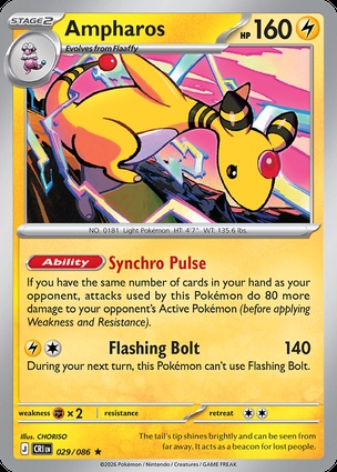 Ampharos 029/086 Chaos Rising – Nintendo