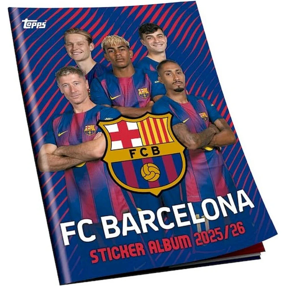 Topps fotbalové samolepky FC Barcelona 2025/2026 – Album Complete Set – SportZoo