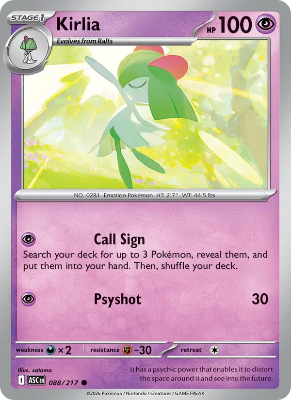 Kirlia – #088 – Ascended Heroes – reverse_loveball – en