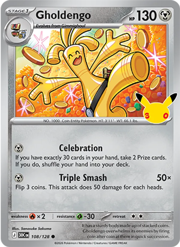 Gholdengo – #108 – 30th Celebration – holo – en
