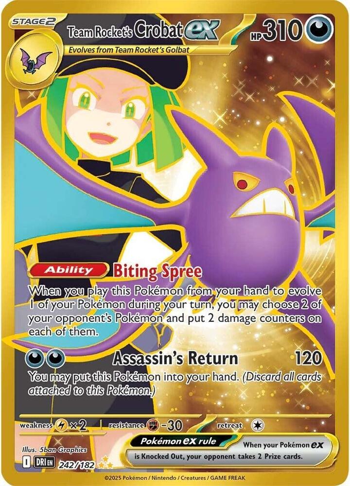 Team Rocket's Crobat ex 242/182 Destined Rivals
