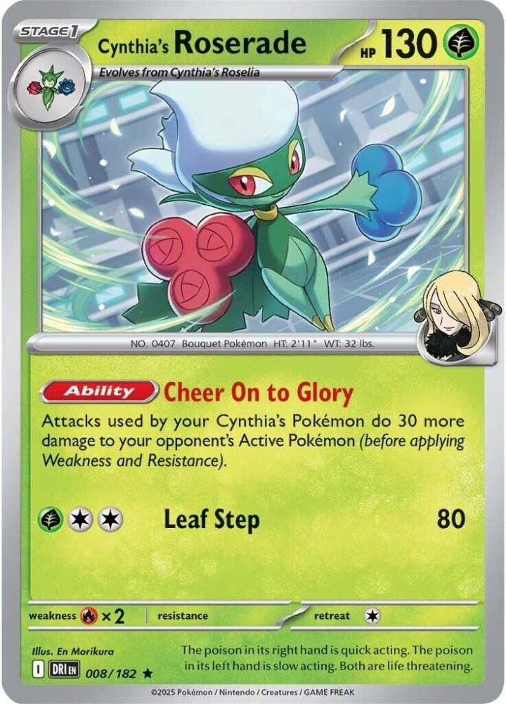 Cynthia's Roserade 008/182 Destined Rivals