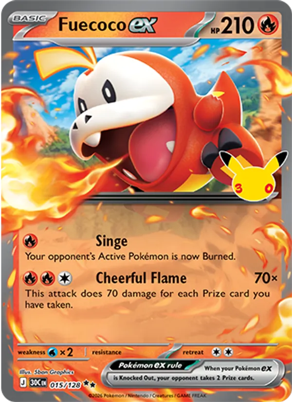 Fuecoco ex – #015 – 30th Celebration – holo – en