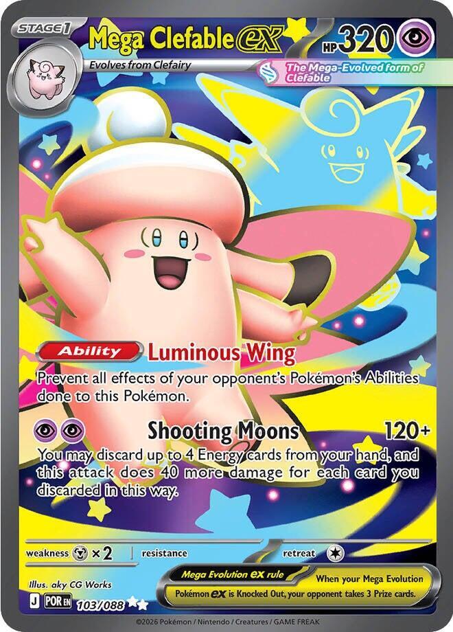 Mega Clefable ex 103/088 Perfect Order – Nintendo
