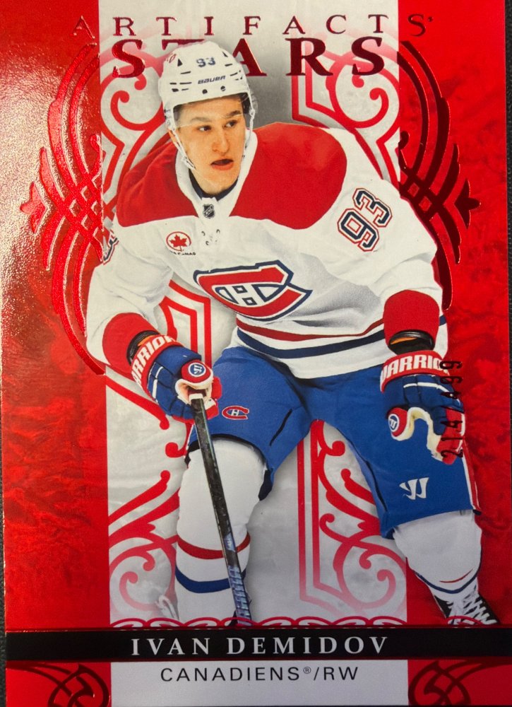 Ivan Demidov #125 – 2026-27 Upper Deck Artifacts – Ruby - Stars 214/499