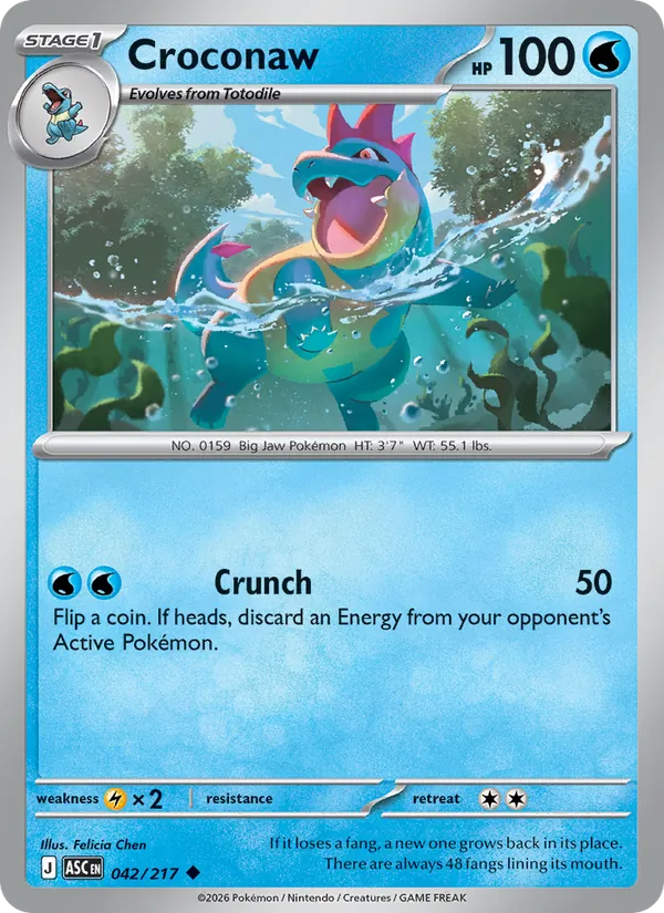 Croconaw – #042 – Ascended Heroes – reverse_friendball – en