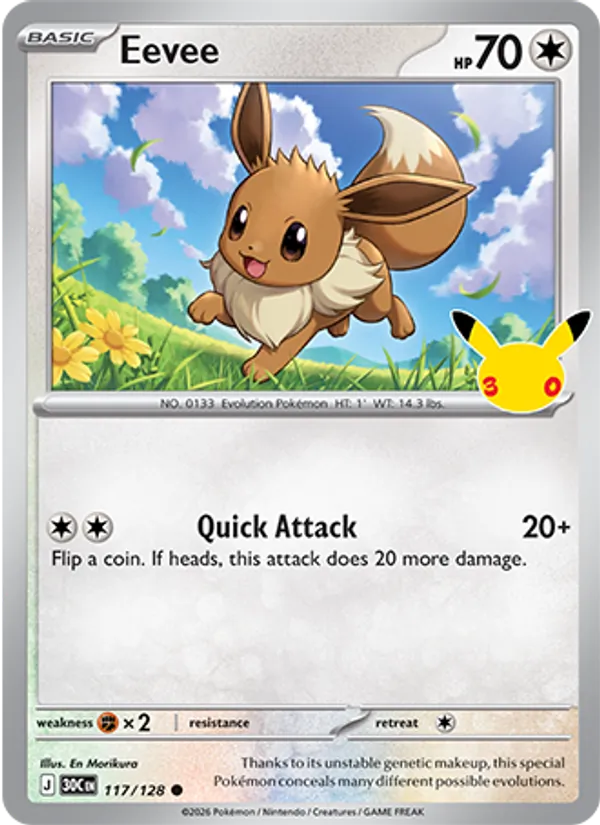 Eevee – #117 – 30th Celebration – holo – en