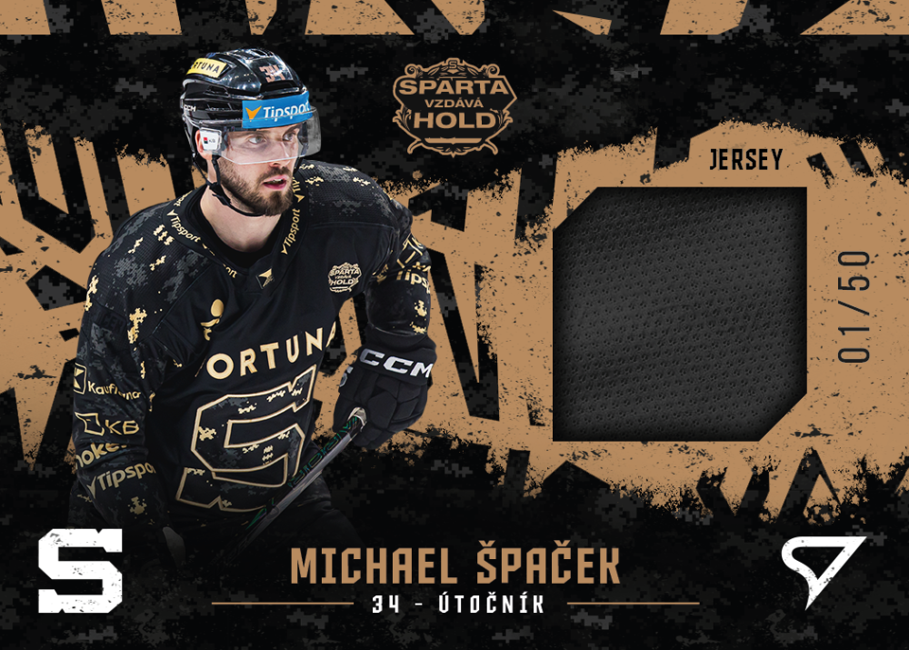 MICHAEL ŠPAČEK 2025-26 SportZoo Sparta vzdává Hold-Jersey 23/50