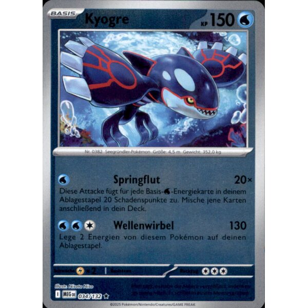 Kyogre 034/132 Mega Evolution