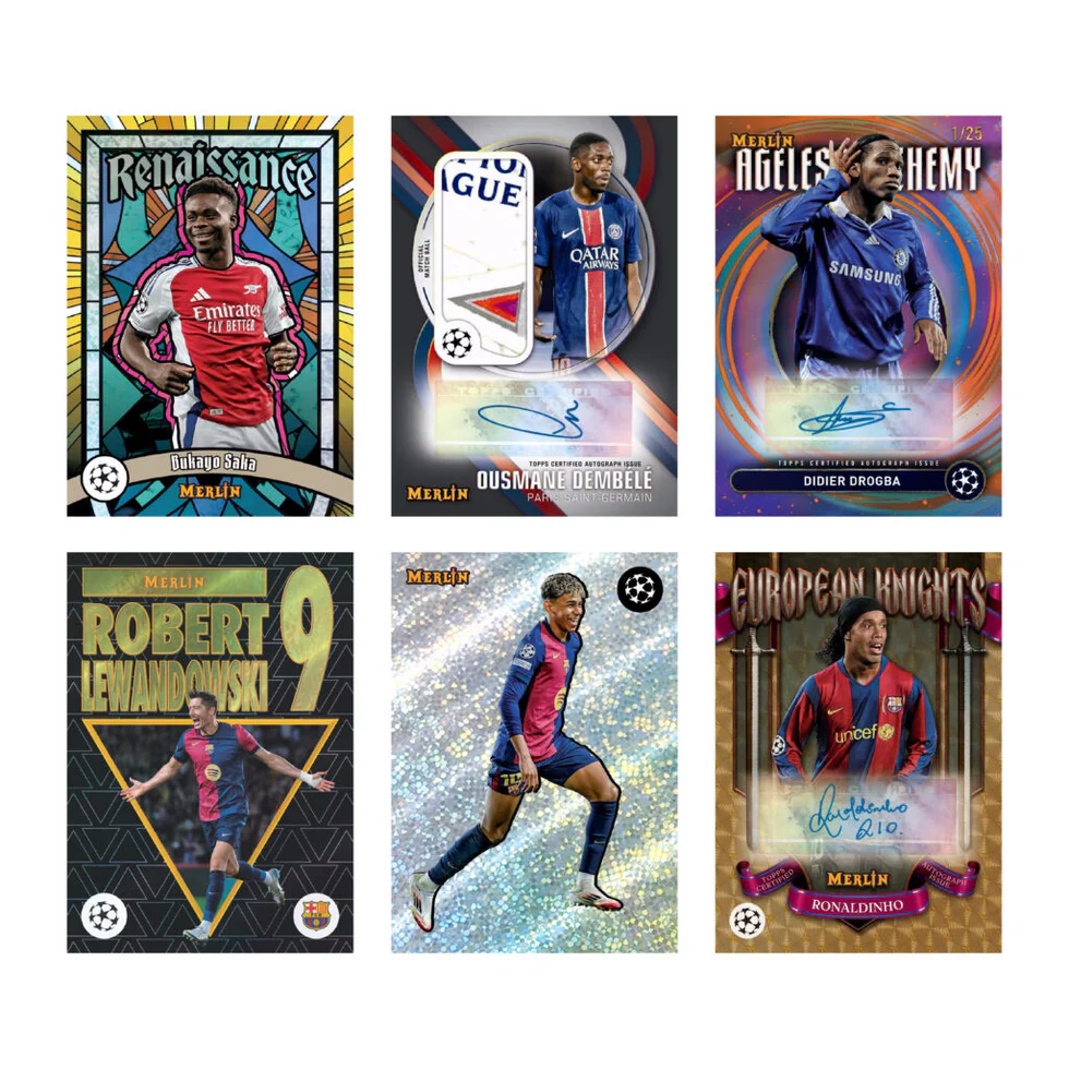 2024-25 Topps Chrome Merlin UEFA Club Competitions Blaster Box