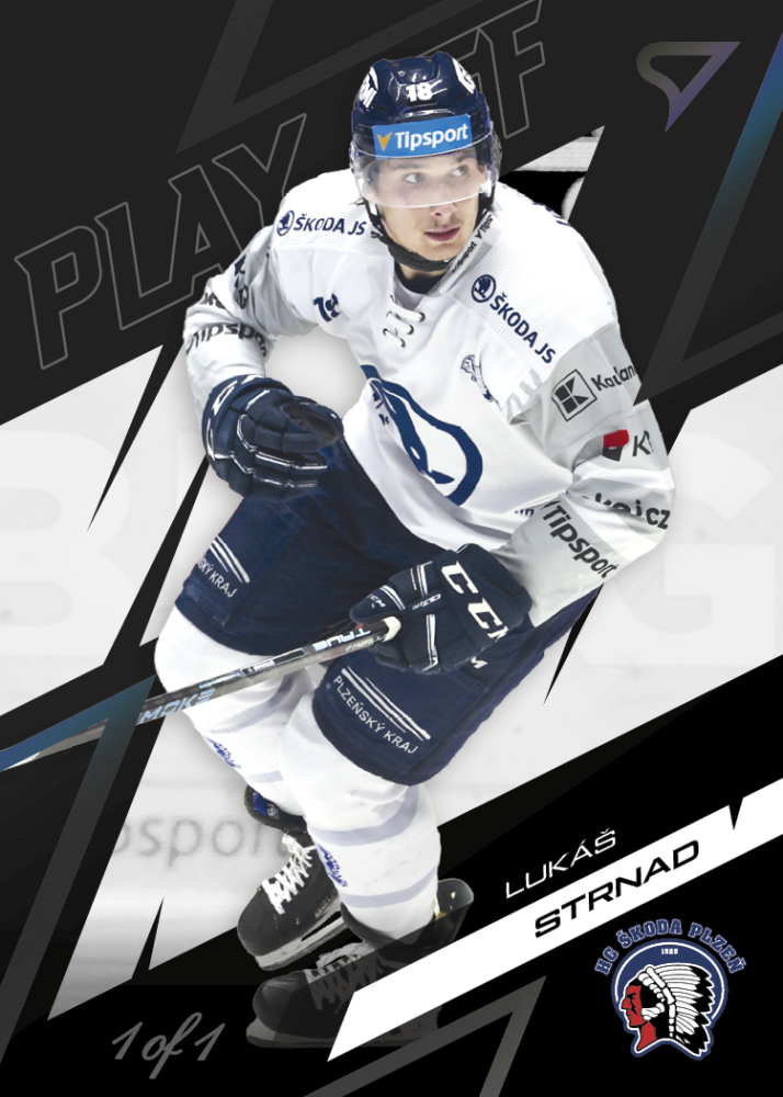 LUKÁŠ STRNAD SportZoo ELH 2025/26 Play Off Moment Charcoal Black 1of1