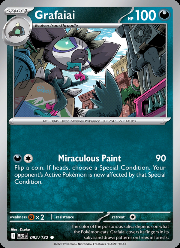 Grafaiai 092/132 Mega Evolution – Nintendo