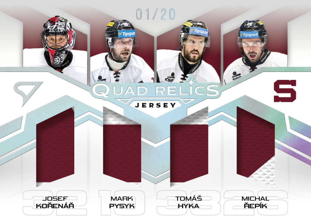 KOŘENÁŘ-PYSYK-HYKA-ŘEPÍK SportZoo ELH 2025/26 Play Off QUAD RELICS 20/20