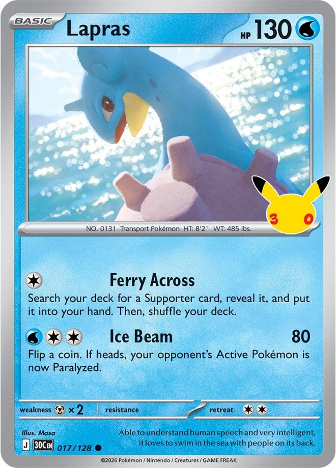 Lapras 017/128 - 30th Celebration