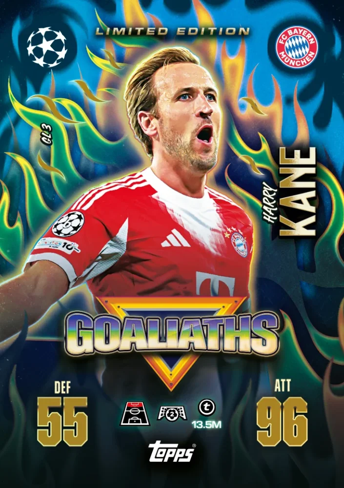 HARRY KANE Topps Match Attax EXTRA UEFA Club Competitions 2025/26 Limited Edition