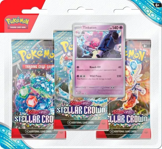 Pokemon Stellar Crown - 3 Pack Blister Tinkaton