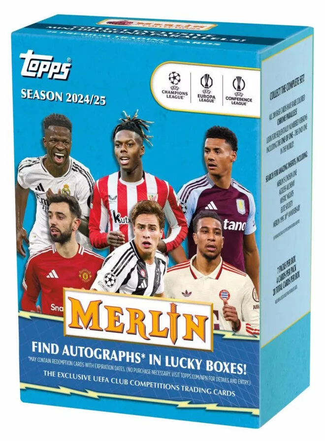2024-25 Topps Chrome Merlin UEFA Club Competitions Blaster Box