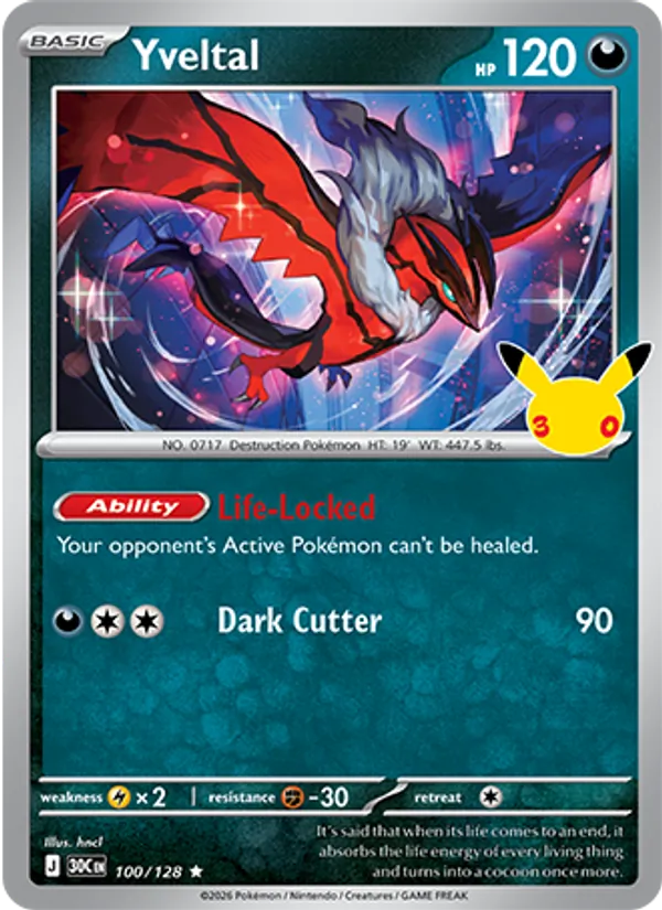 Yveltal – #100 – 30th Celebration – holo – en
