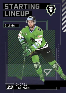 ONDŘEJ ROMAN 23-24 SportZoo Série2 Tipsport ELH Starting Line-Up – 2023-24 – Insert