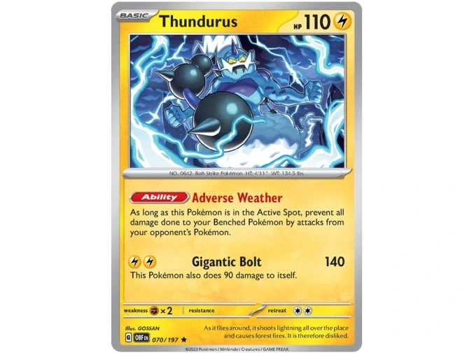 Thundurus 070/197 Obsidian Flames