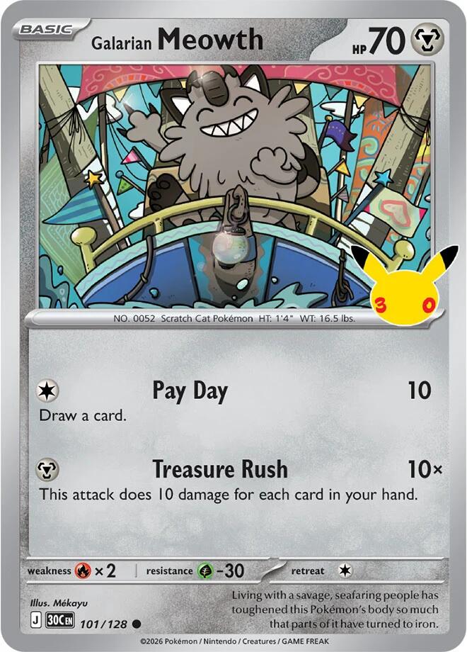 Meowth 101/128 - 30th Celebration – Nintendo