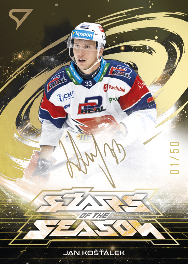 JAN KOŠŤÁLEK SportZoo ELH 2025/26 Play Off Stars of the Season Gold Script 36/50