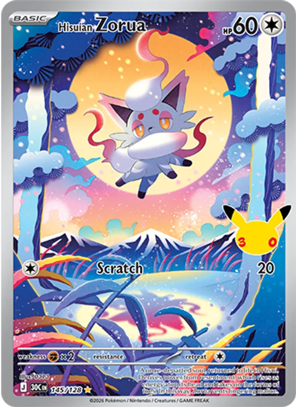 Hisuian Zorua – #145 – 30th Celebration – holo – en