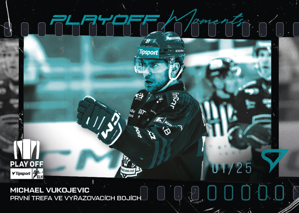MICHAEL VUKOJEVIC SportZoo ELH 2025/26 Play Off Moments Turquoise Blue 18/25