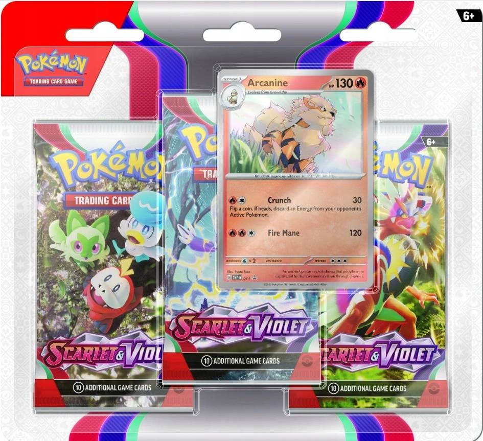 Pokémon TCG: Scarlet & Violet - 3 Blister Booster Arcanine