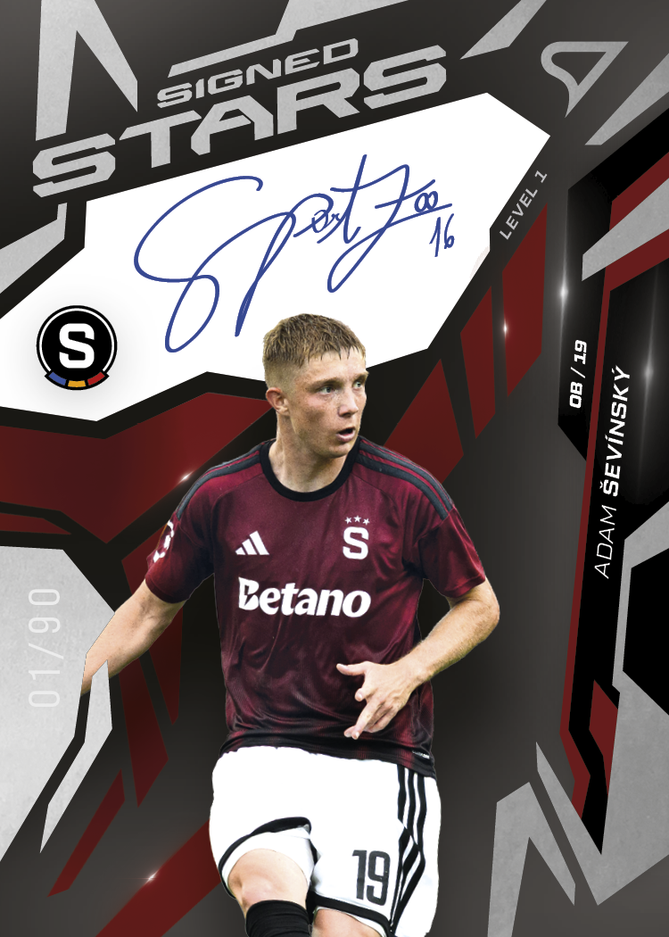ADAM ŠEVINSKÝ SportZoo Chance Liga 2026/27 1. serie Signed Stars 73/90
