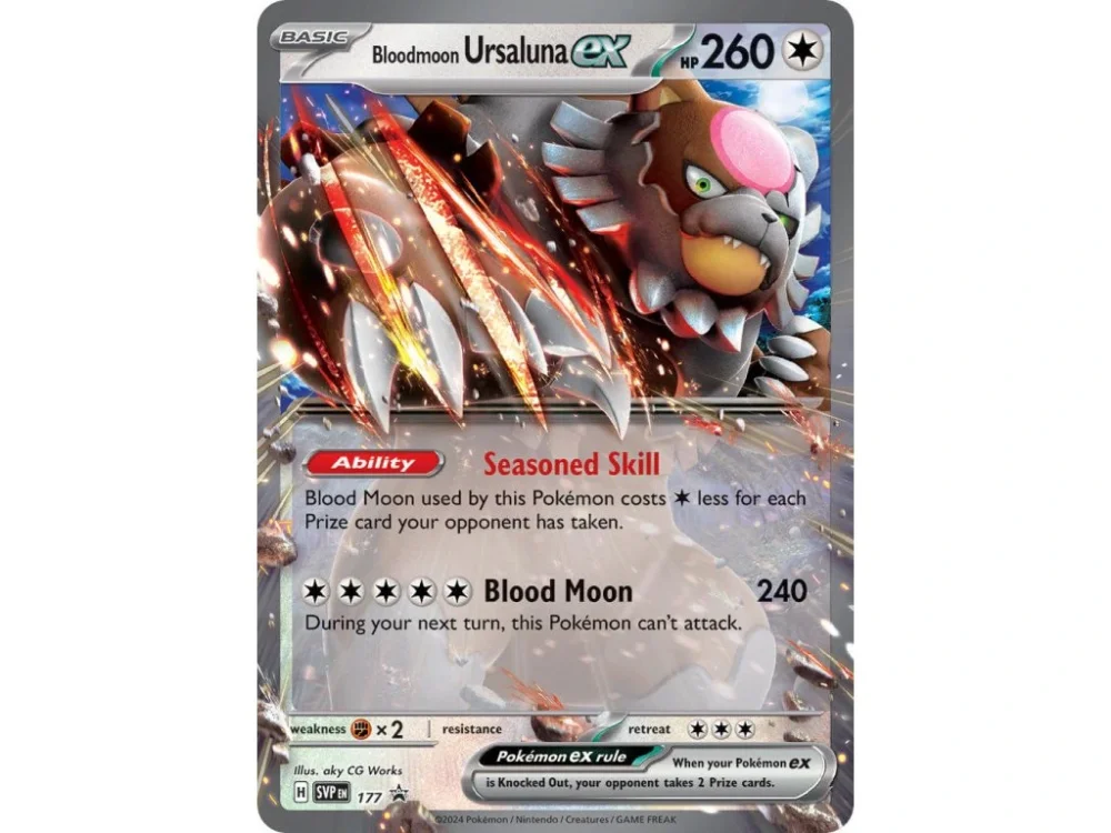 Bloodmoon Ursaluna ex 177 Black Star Promo – Nintendo