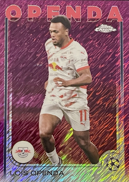 LOIS OPENDA 2024-25 Topps Chrome UEFA Club Competitions Magenta Shimmer
