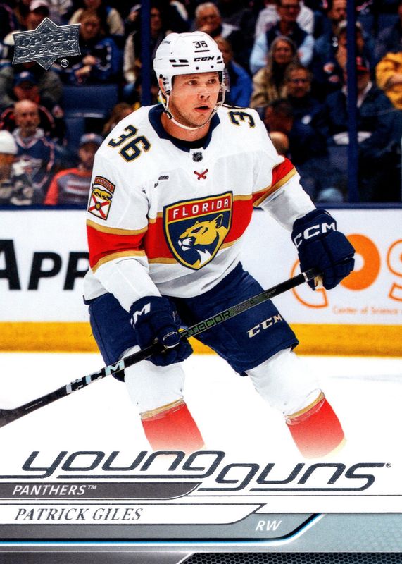 PATRICK GILES 24-25 UD Hockey Série2 Young Guns