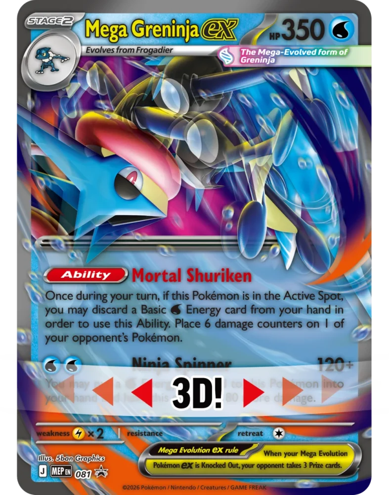Pokémon Jumbo karta – Mega Greninja ex – Nintendo