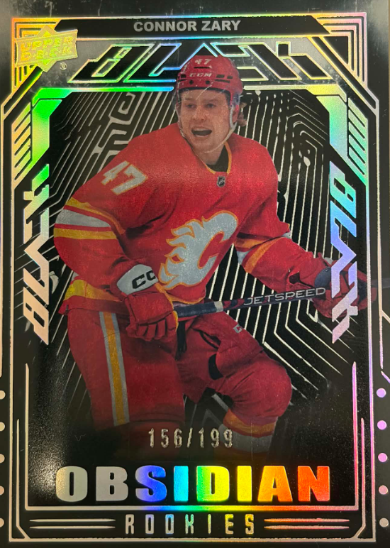 CONNOR ZARY 2023-24 UD SPX Black Obsidian Rookies 156/199 – Upper Deck – Insert – Ano