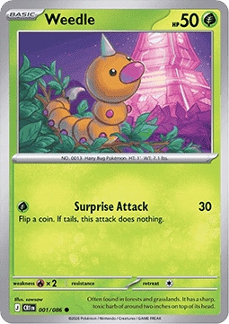 Weedle 001/086 Chaos Rising