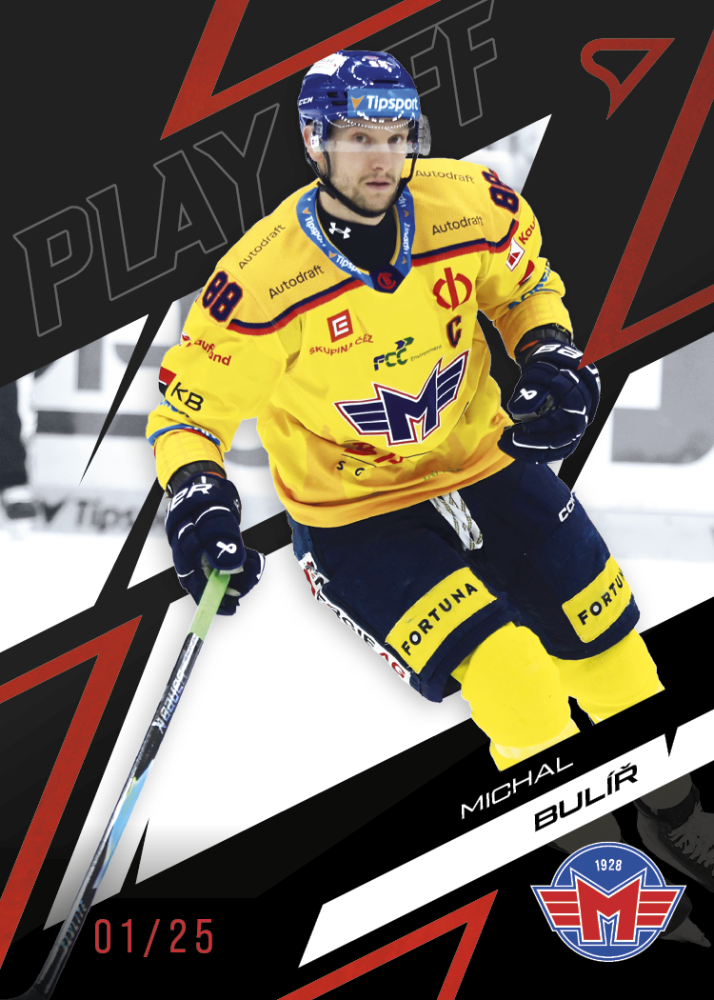 MICHAL BULÍŘ SportZoo ELH 2025/26 Play Off Moment Ruby Red 12/25