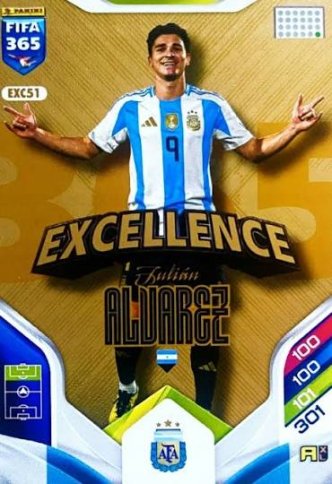 JULIAN ALVAREZ PANINI FIFA 365 Adrenalyn XL 2026 Excellence JUMBO XXL